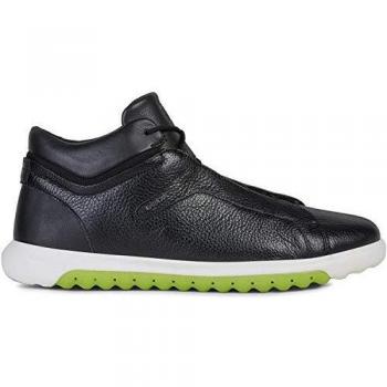 Geox Men high-Tops NEXSIDE, Men´s Trainers,Boots,Sports Shoes,lace-up Shoes,Sneaker Boots,mid Cut,Schwarz,40 EU / 6.5 UK