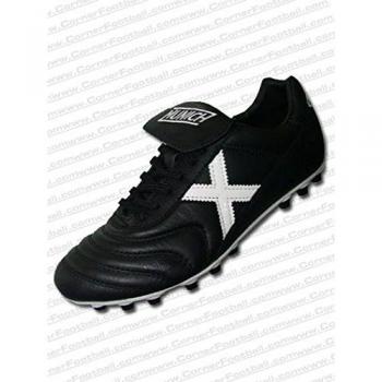 Zapatilla de fútbol unisex MUNICH Mundial U25 negra y blanca