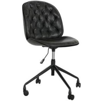 Silla DKD Home Decor, Metal y Polipropileno, Color Negro y Gris oscuro, Dimensiones 47,5 x 57,5 x 83 cm