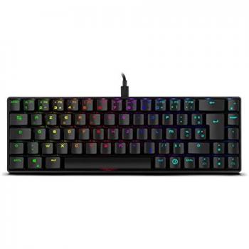 Teclado Gaming Mini Mecánico Ozone Tactical - Bluetooth, Sin Teclado Numérico, Switches Outemu Red, Iluminación LED RGB, Layout US/FR, Negro