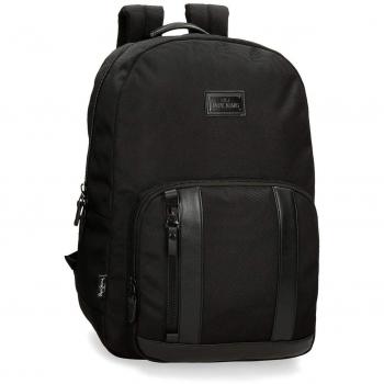 Pepe Jeans Allblack Mochila Adaptable para Portátil 15,6 Negro 32x44x15 cms Poliéster 21.12L