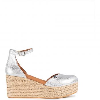 Cuñas de piel de mujer Cantalar Laminado Plata