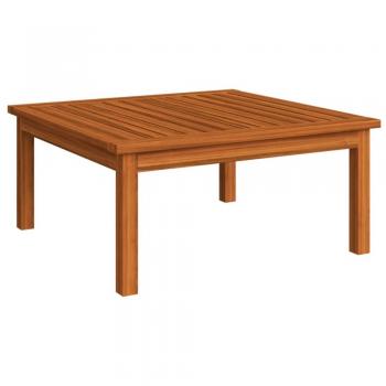 Mesita de jardín de madera maciza de acacia 63x63x30 cm