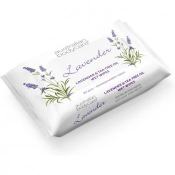 Toallitas Húmedas para Rostro y Cuerpo con Aceite de Árbol de Té y Lavanda 24 Ud