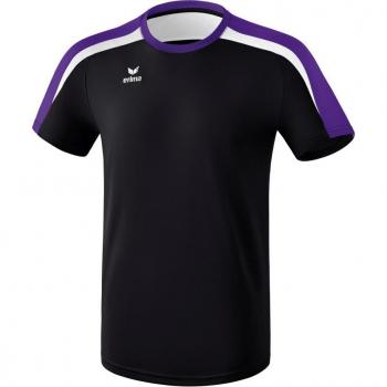 Erima Liga 2.0 Child's Short Sleeve T-shirt Black / Dark Violet / White 128 cm Male