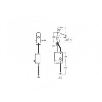 Grifo electrónico para lavabo (a pilas) ATLAS - ROCA