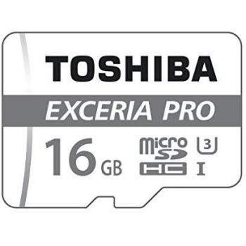 Toshiba THN-M401S0160E2 Exceria Pro M401 Tarjeta MicroSD de 16GB, Blanco