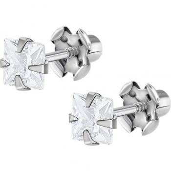 Pendientes Time Road WS00054/4 Basics de Plata para Mujer con Acabado Brillo