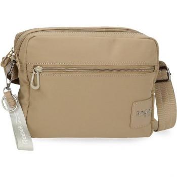 Reebok Bandolera Cherry Beige con dos compartimentos y colgante decorativo