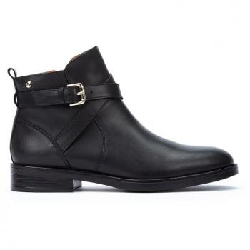 Botines Planos de Piel PUERTOLLANO W3C para Mujer Color Negro