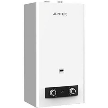 Calentador Atmosférico Butano 11Litros | Calentador de Agua a Gas Butano con Tiro Natural | Bajo NOx | Encendido Automático | JUNTEK