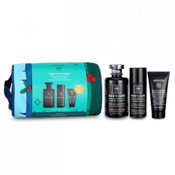 APIVITA PACK NAVIDAD MEN ROSTRO Y CUERPO CREMA FACIAL Y DE OJOS + CHAMPU + GEL LIMPIADOR APIVITA Raíz Antiedad 3 unidades - Apivita