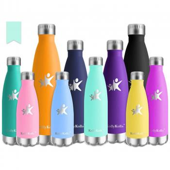 KollyKolla Botella de Agua Acero Inoxidable Termica Oficina Termos Agua Ecológica Frascos Térmicos Deportiva Termo Niños Sin BPA Reutilizables Water Bottle Deporte Gym,