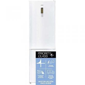 Sauber - Frigorífico Combi CRISTAL SCC201W Tecnología TOTAL NOFROST - A++ - 200x59,5 cm - Color Cristal Blanco