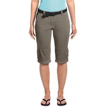 Maier Sports Kluane Women's Capri Hiking Pants, Size 42, Teak Brown, Water-Resistant, Regular Fit with 2 Pockets