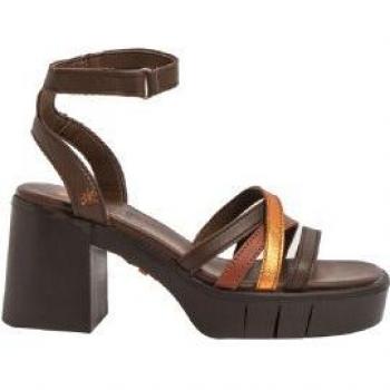 Sandalias de Piel Art 1993 Eivissa marrón con tacón para mujer, altura de tacón