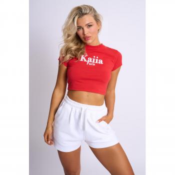 Kaiia Paris Baby Tee Red