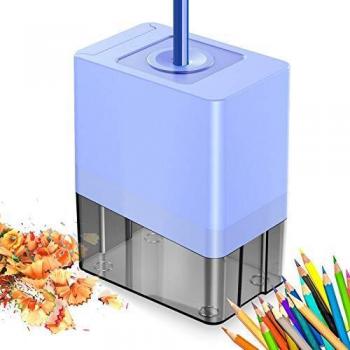 Cocoda Sacapuntas Electrico, Automático Pencil Sharpener con Hoja Helicoidal de Alta Resistencia, Diseño de Seguridad, Alimentado por Adaptador de CA o 4 Pilas AA, para Niños, Escuela, Oficina en Casa