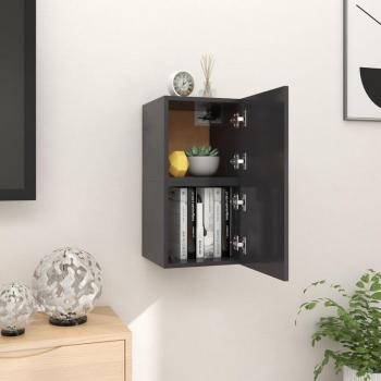 Mueble de TV de pared vidaXL 2 uds gris 30,5x30x30 cm