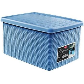 Stefanplast 2075898 Elegance Blue Sky Caja de Almacenamiento de plástico 29 x 39 x 21 cm