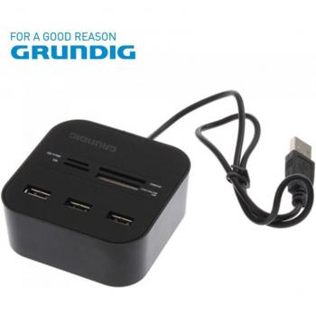 Lector de Tarjetas USB 2.0 Grundig Hub 7 en 1 Externo