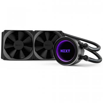 NZXT Kraken X52 240 mm Refrigerador Líquido de CPU RGB Todo en Uno con Tecnología CAM Bomba de Alto Rendimiento Ventilador de Radiador Aer P 120 mm