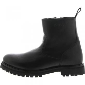 Blackstone OM63 Men's Zipper Boots with Fur - Black