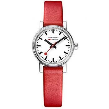 Mondaine Evo2 - Reloj de Cuero Rojo para Mujer, MSE.26110.LC, 26 MM