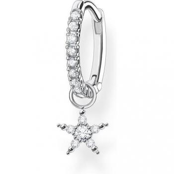 THOMAS SABO Charm Club Star Single Hoop Earring - Sterling Silver / Zirconia Female