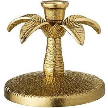 Bloomingville Candelero de aluminio dorado