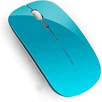 Q5 Ratón Inalámbrico Recargable, Mouse Wireless 2.4G Mute de Mouse Inalambrico, Ultra Delgado,1600 dpi Ajustable para Portatil/Computadora/Windows/Linux/Vista/PC/Mac