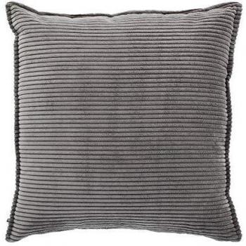 Kave Home - Funda cojín Wilma 60 x 60 cm pana gris