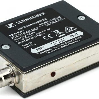 Sennheiser AB 4-AW+ Inline Antenna Booster, 470-558 MHz +12 dB with BNC Connectors