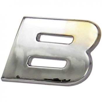 Adhesivo 3D Cromado Letra B - 23x27mm