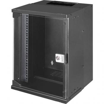 DIGITUS Armario de Red de 10 Pulgadas - 9U - Montaje en Pared - HxAxP 457x316x298mm - Capacidad de Carga 30kg - Profundidad útil