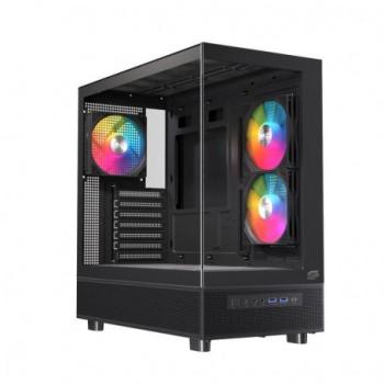 Caja Torre PC Einarex S500 RGB con Cristal Templado y Soporte para 9 Ventiladores
