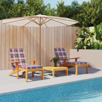 Cojines de silla Oxford 2 piezas con patrones de pinturas rojas y cojines para tumbona 2 uds en tela Oxford a cuadros rojos