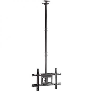 Soporte de Techo Giratorio para TV de 37 a 80 - Peso Máx 50 kg - VESA Máx 600x400 - Acero - Apto para Pantallas Planas y Curvas - Color Negro