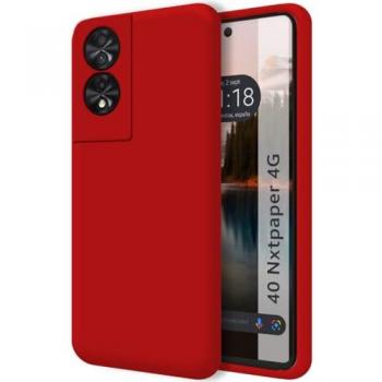 Funda Silicona Líquida Ultra Suave para TCL 40 NXTPAPER color Roja