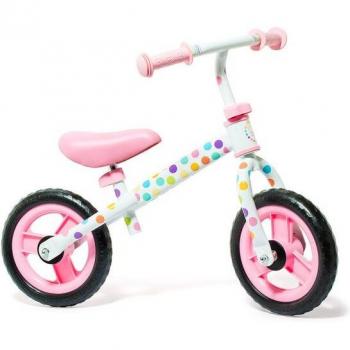 Bicicleta Infantil Moltó Rosa Sin Pedales - Bicicleta sin pedales para niños, color rosa, diseño ligero y resistente, adecuada para el desarrollo del equilibrio y la coordinación motora