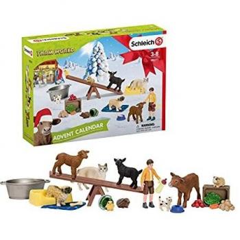 Calendario de Adviento Schleich Farm World 2021 - Incluye figuras de animales de granja y accesorios, recomendado a partir de 5 años