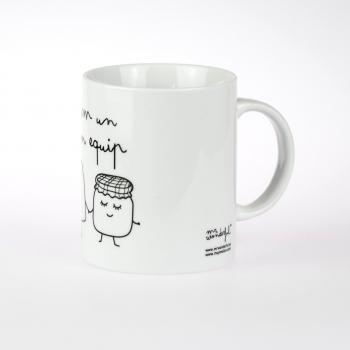 Mr. Wonderful Taza Hacemos un Gran Equipo con Contenido en Catalán, Porcelana, Blanco, 7 cm