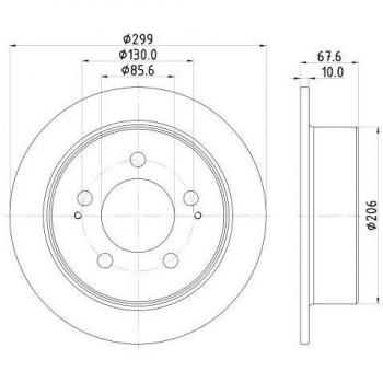 Disco de freno HELLA 8DD 355 116-341 recubierto para SUV SSANGYONG Rexton, Rexton 2 y Kyron