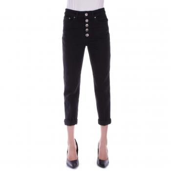 DONDUP Women's Black Cropped Jeans with Pockets - Size W25