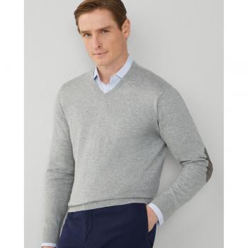 Jersey de hombre cuello pico con coderas