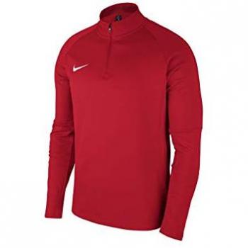 Nike Sudadera Dry Academy 18 para niños, color rojo, con tecnología Dri-FIT, manga larga y diseño deportivo