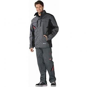Chaqueta de Invierno Highline Planam, Gris Oscuro/Negro/Rojo, Talla M
