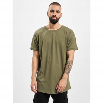 Camiseta Larga Verde Oliva de Hombre Urban Classics con Doblez en las Mangas - Talla XXL