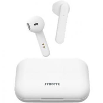 Auriculares True Wireless Stereo Semi In-Ear con Estuche de Carga Bluetooth 5 - Blanco Mate