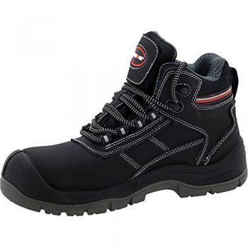 Bota de Seguridad Orework Mod. Nobuk Piel Negro Nº41 S3 - Protección Metatarsal y del Tobillo, Talla 41